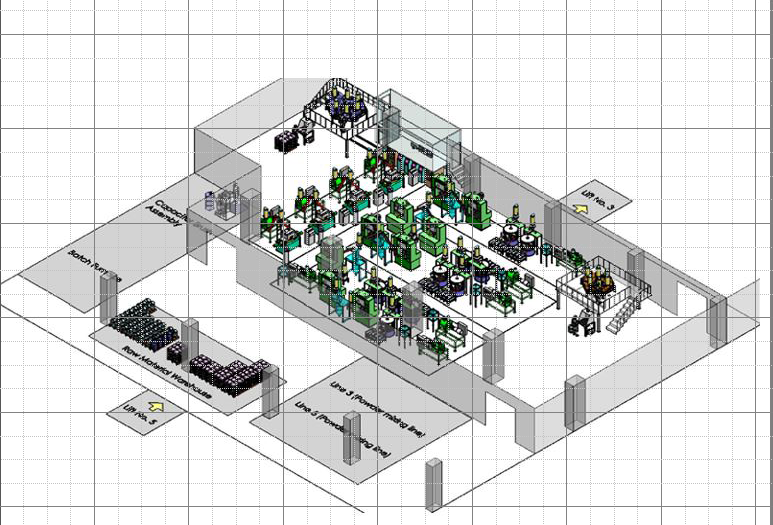 碳刷材質(zhì)自動化投料、輸送配料系統(tǒng)