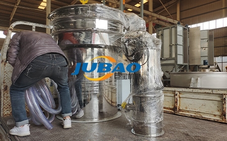 陕西刘先生订购的旋振筛、上料机发货